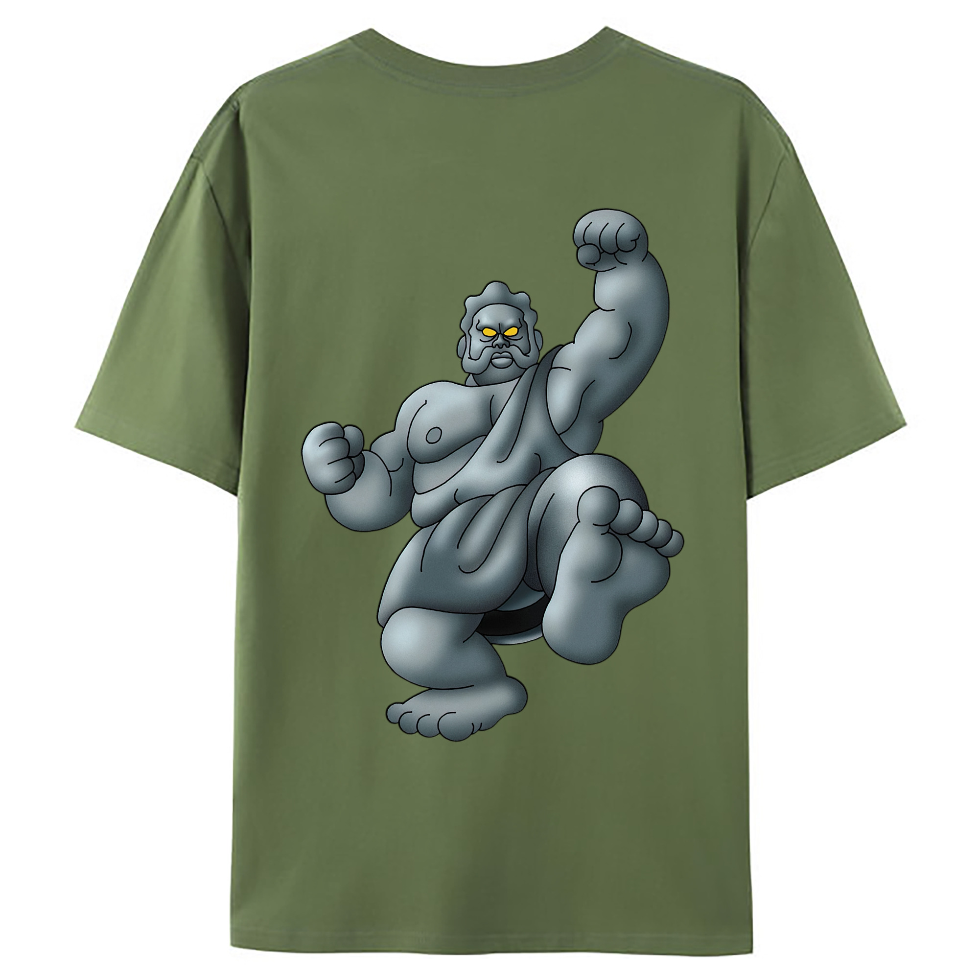 （画像用） ドラゴンクエスト Doragon Kuesuto Dragon Quest 綿100％ メンズ半袖Tシャツ（バックプリント） 通気性